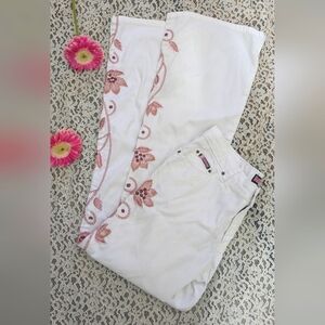 Bubblegum Y2K Embroidered Flare Leg Jeans